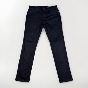 Mugsy Roasties Jeans Mens 35x34 Blue Flannel Lined Stretch Denim FLX6NFDB